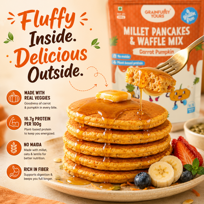 Classic Carrot Pumpkin - Millet Pancakes & Waffle Mix