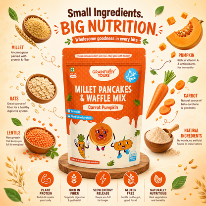 Classic Carrot Pumpkin - Millet Pancakes & Waffle Mix