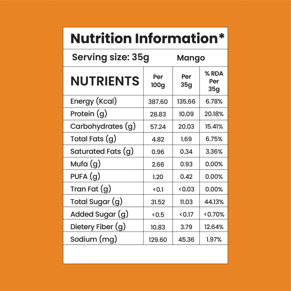 Protein Smoothie | Mango Flavour