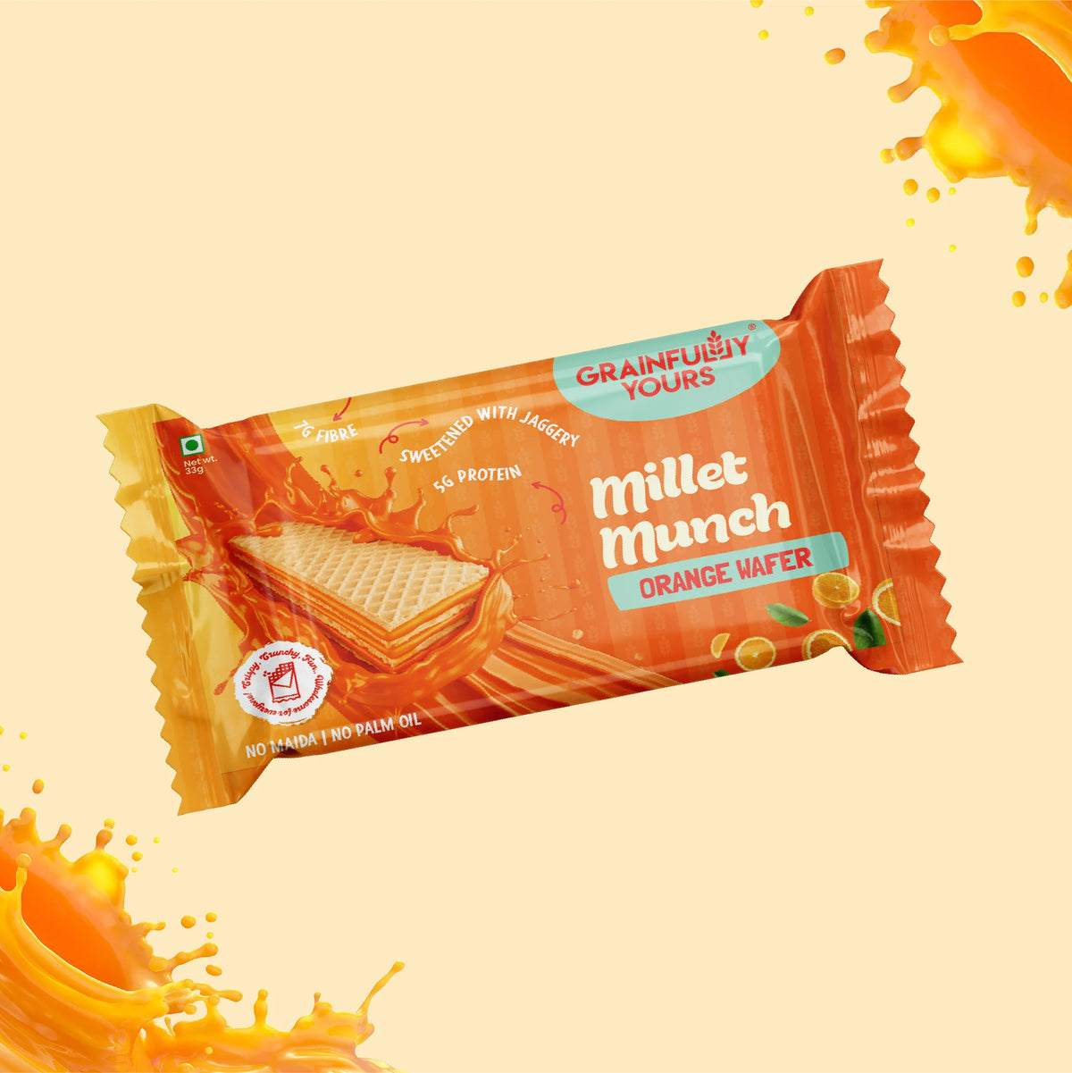Millet Munch - Wafer Biscuits | Orange flavor
