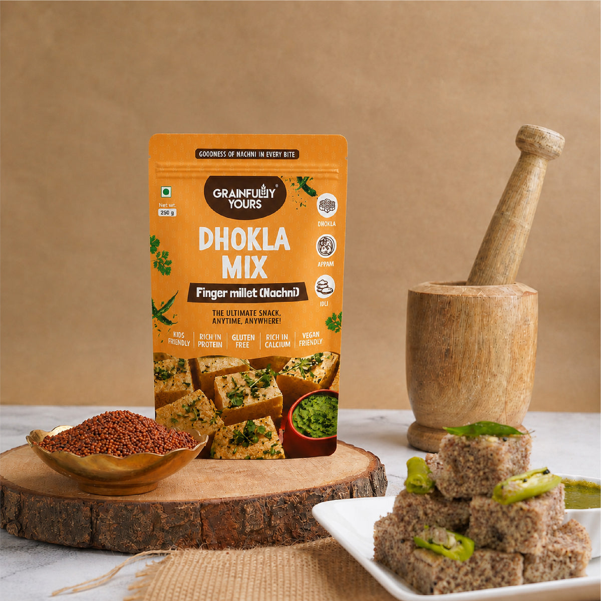 Finger Millet (Nachni/Ragi) Dhokla Mix (250gm)