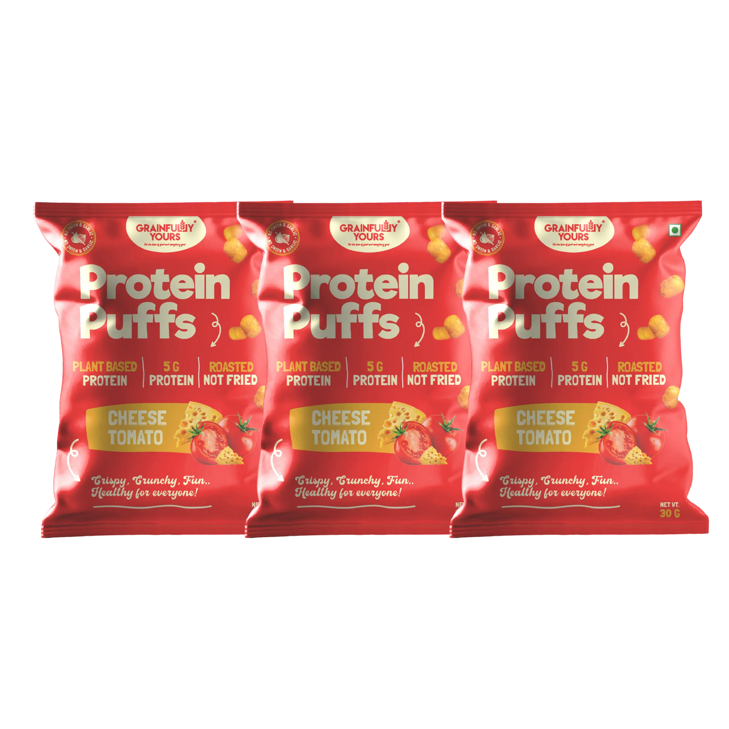 Grainfully Yours - Protein Puffs (30 gms, Pack of 3, Variety Pack)
