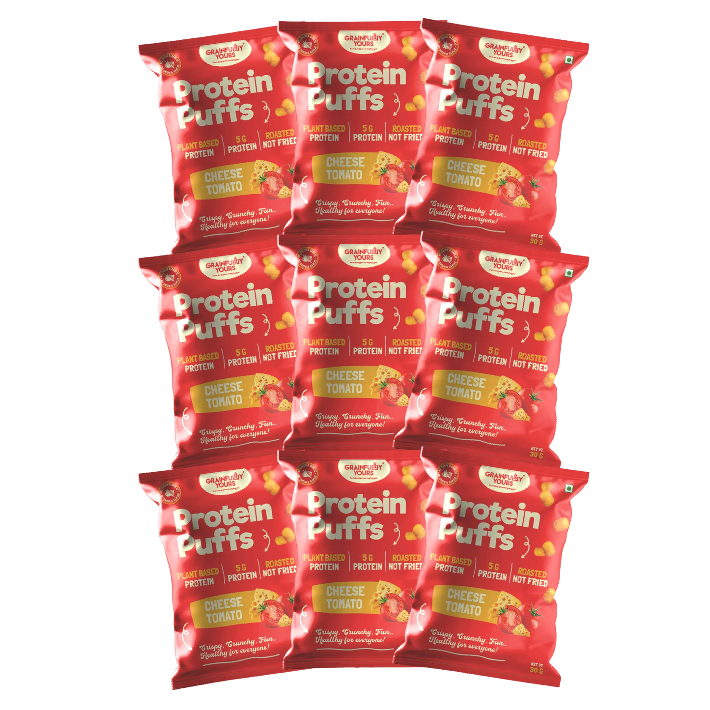 Grainfully Yours - Protein Puffs (30 gms, Pack of 3, Variety Pack)