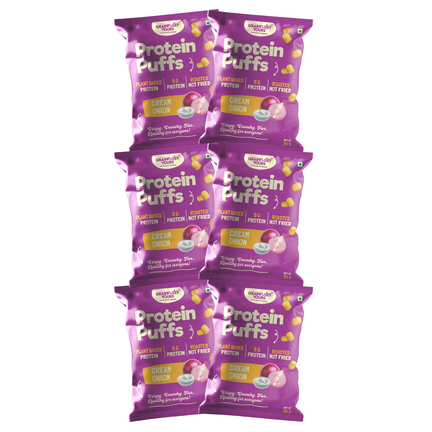 Grainfully Yours - Protein Puffs (30 gms, Pack of 3, Variety Pack)