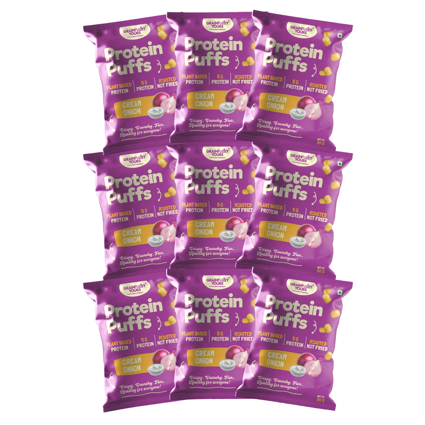 Grainfully Yours - Protein Puffs (30 gms, Pack of 3, Variety Pack)