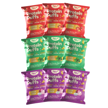 Grainfully Yours - Protein Puffs (30 gms, Pack of 3, Variety Pack)
