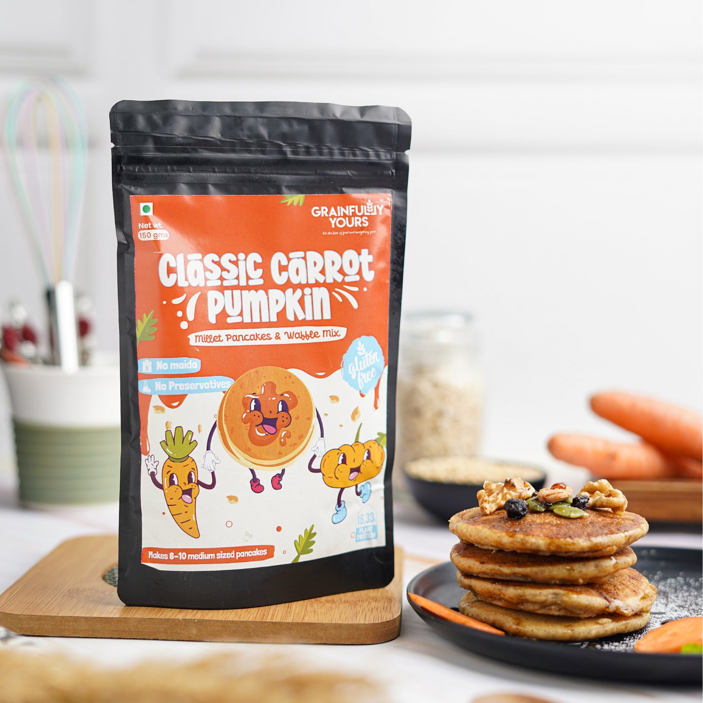 Classic Carrot Pumpkin - Millet Pancakes & Waffle Mix