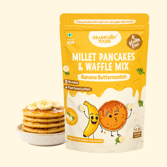 Banana Butterscotch - Millet Pancakes & Waffle Mix