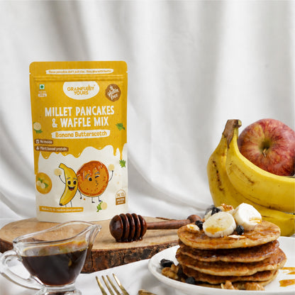 Banana Butterscotch - Millet Pancakes & Waffle Mix
