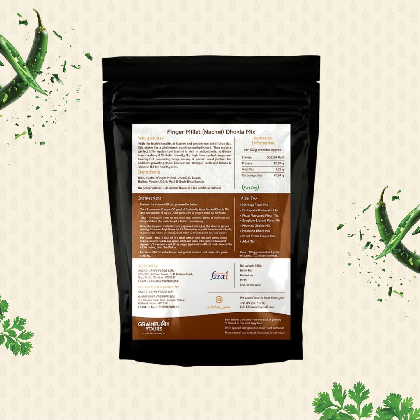 Finger Millet (Nachni/Ragi) Dhokla Mix