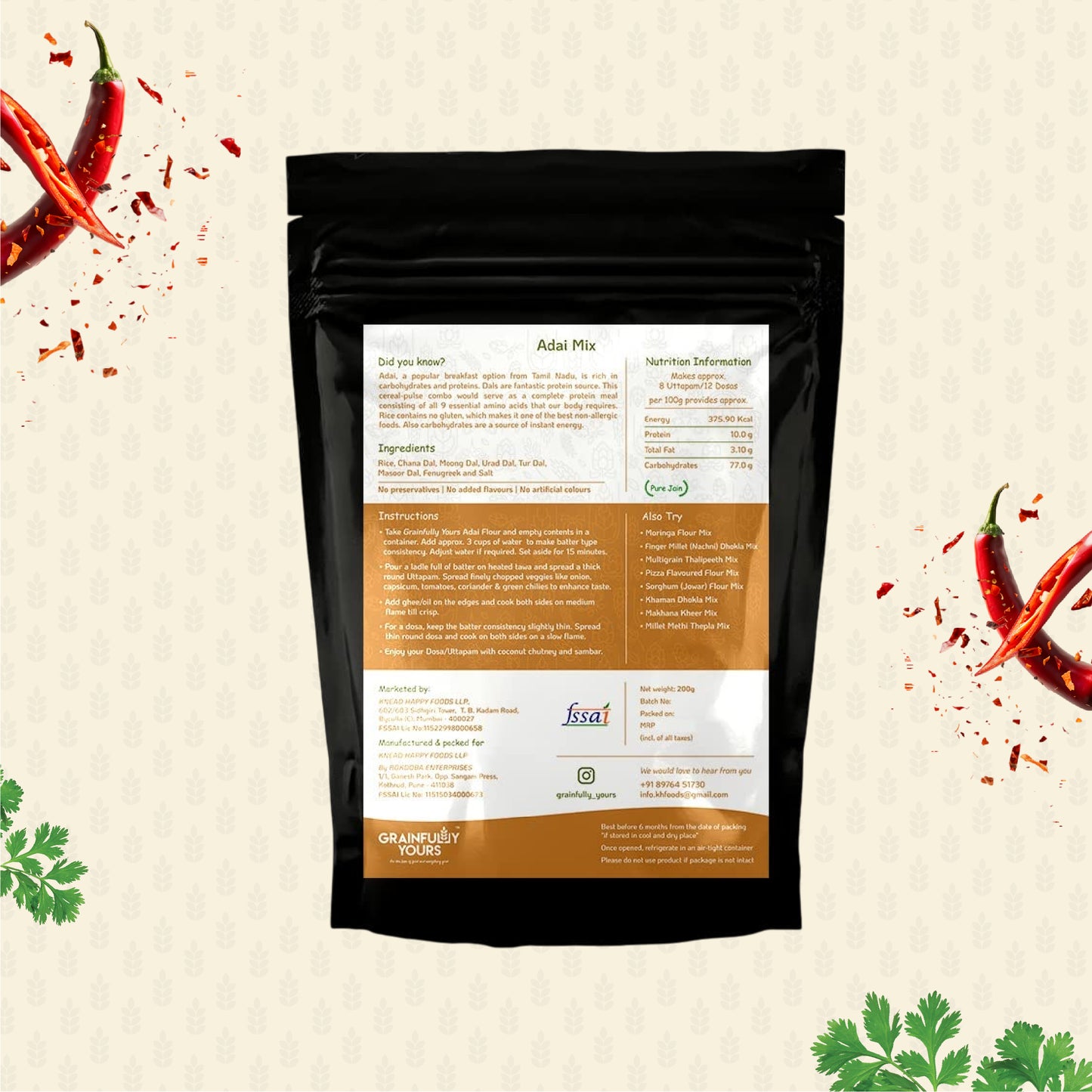 Protein Rich Mix Lentil Adai Dosa Premix